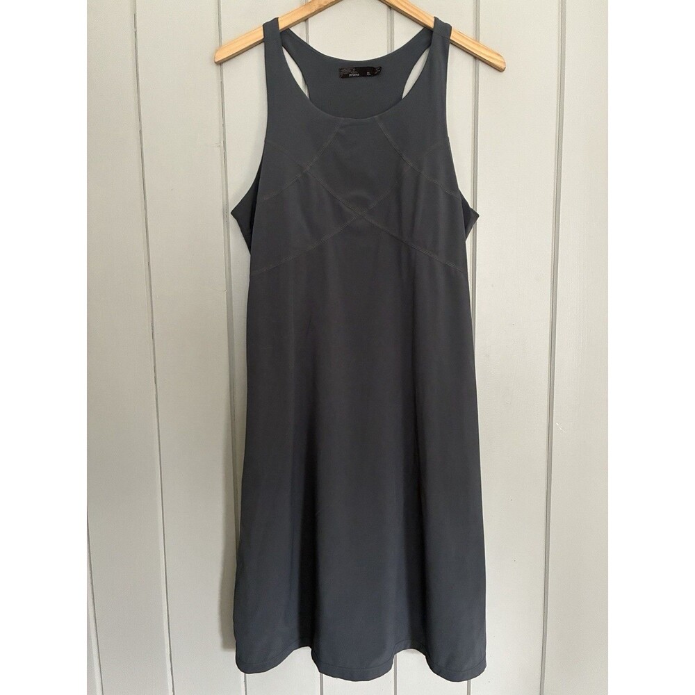 PrAna Barton Dress Womens XL Charcoal Gray Gorpcore Activewear Hiking Sporty